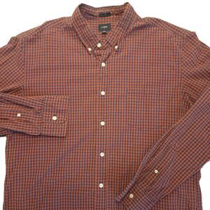 J Crew Mens XL Shirt Slim Button Up Plaid Long Sleeved Checks